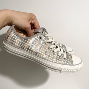 Women's‎ Sequin Low-Top Sneakers Converse All Star Size 8